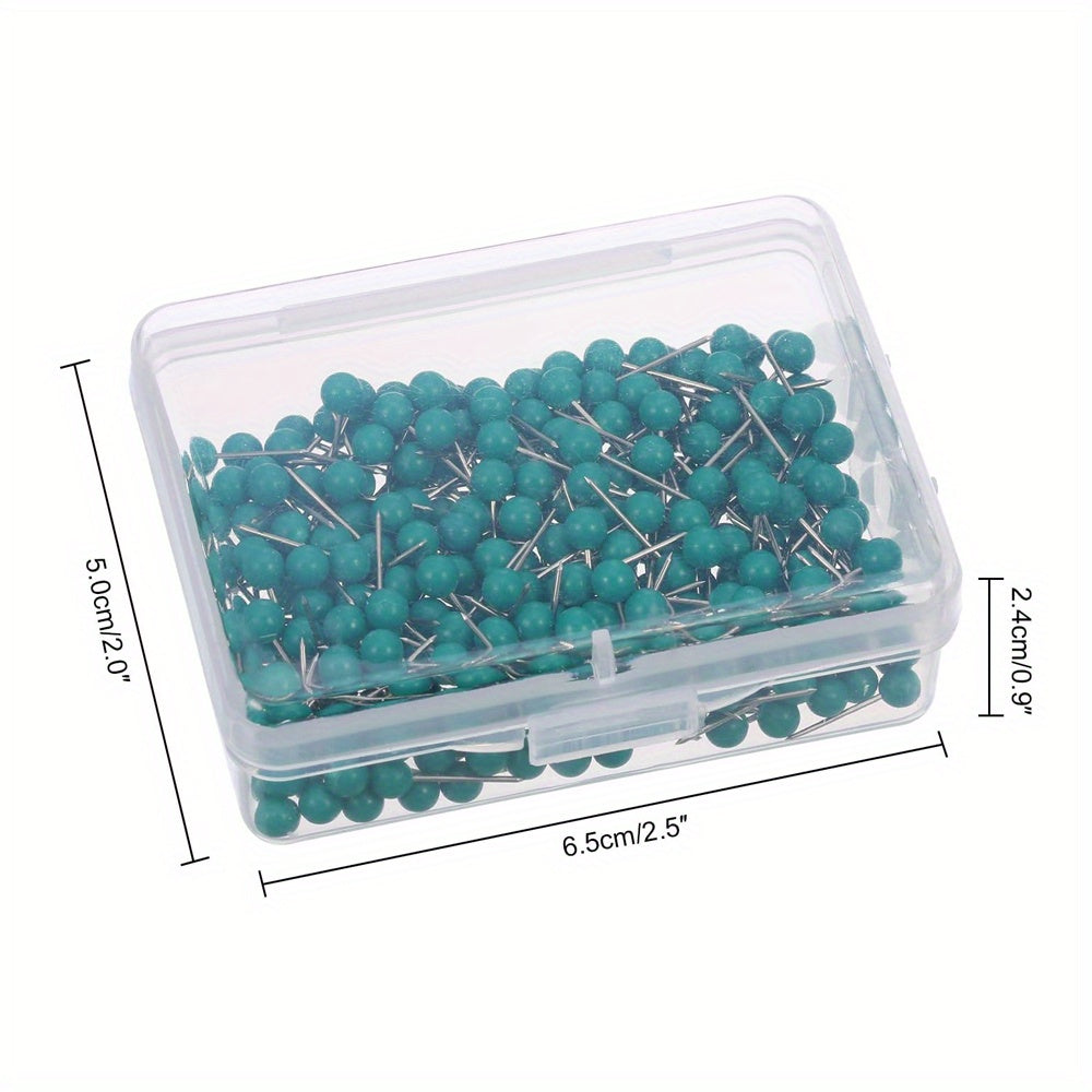 500 Map Pins Small Size Green 1/8 Inch