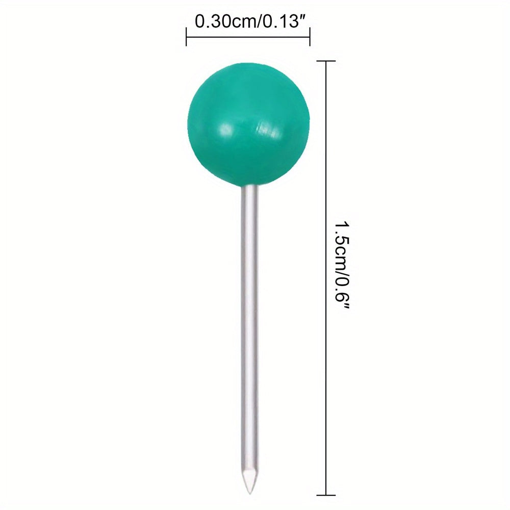 500 Map Pins Small Size Green 1/8 Inch