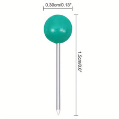 500 Map Pins Small Size Green 1/8 Inch