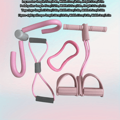 5pcs Yoga Equipment Set with Ring, Rope, Pedal Puller, Leg Clip, Tension Band