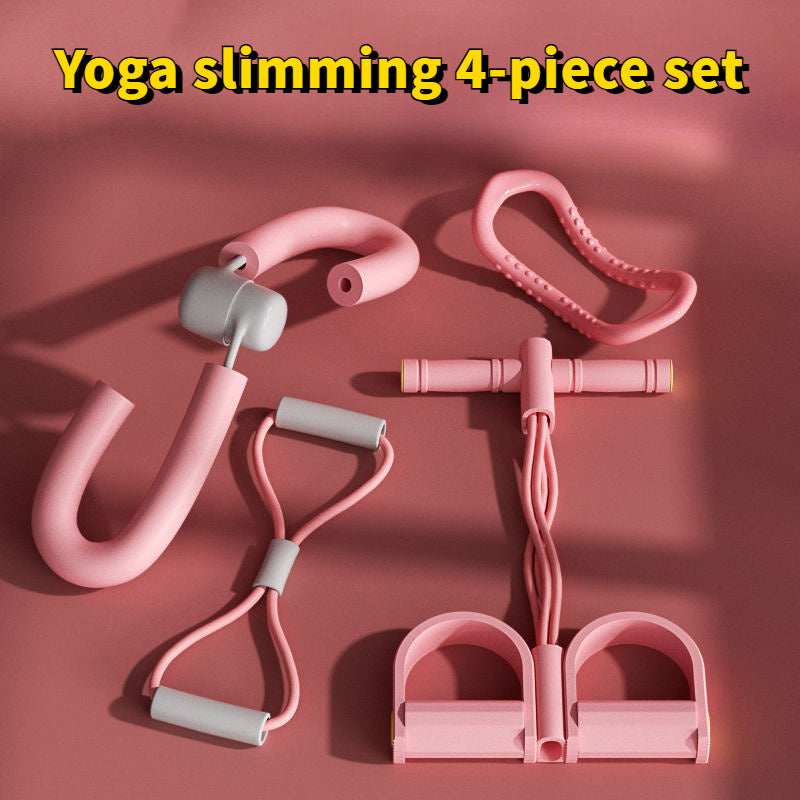 5pcs Yoga Equipment Set with Ring, Rope, Pedal Puller, Leg Clip, Tension Band