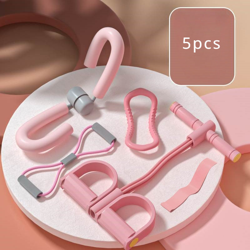 5pcs Yoga Equipment Set with Ring, Rope, Pedal Puller, Leg Clip, Tension Band