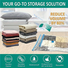 6 Clear Vacuum Compression Storage Bags Sealed Moving Bags For Clothes Blanket