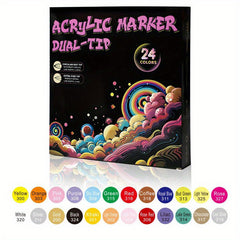 Waterproof Double-Headed Marker Set 12-24-36