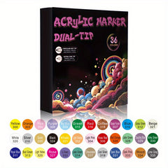 Waterproof Double-Headed Marker Set 12-24-36