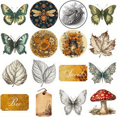 50pcs Retro Animal Stickers Waterproof Vinyl Stickers For Water Bottle Laptops