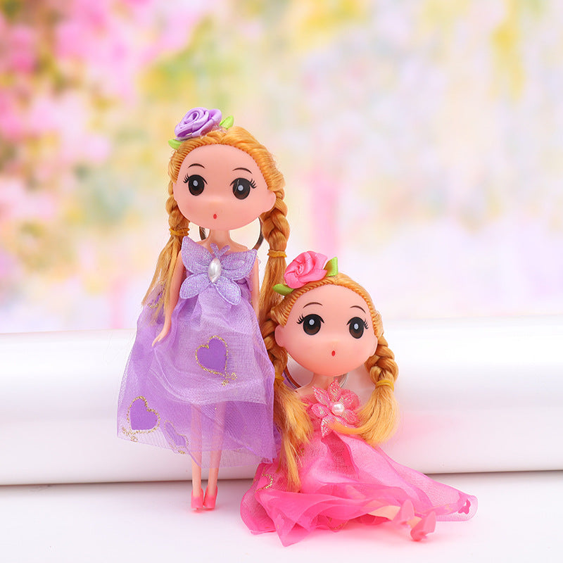 2pcs Cartoon Doll Keychain Keyring Bag Pendant Ornament Gift