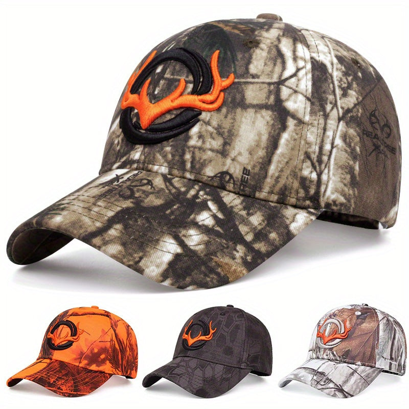 Elk Embroidered Camo Baseball Cap