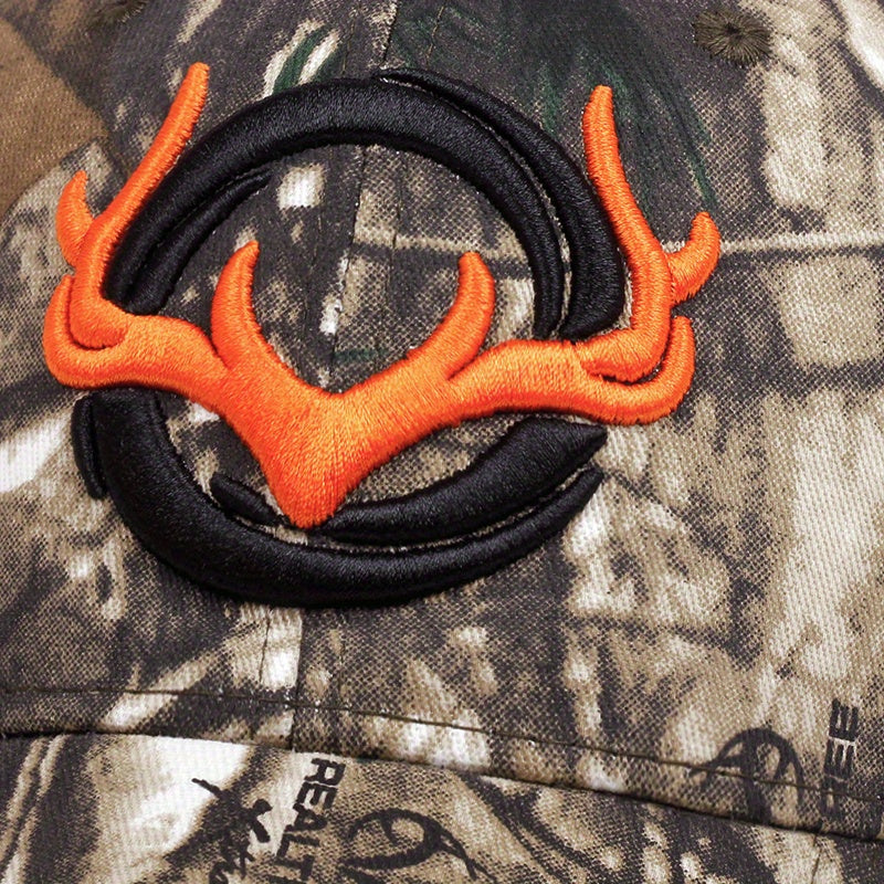 Elk Embroidered Camo Baseball Cap