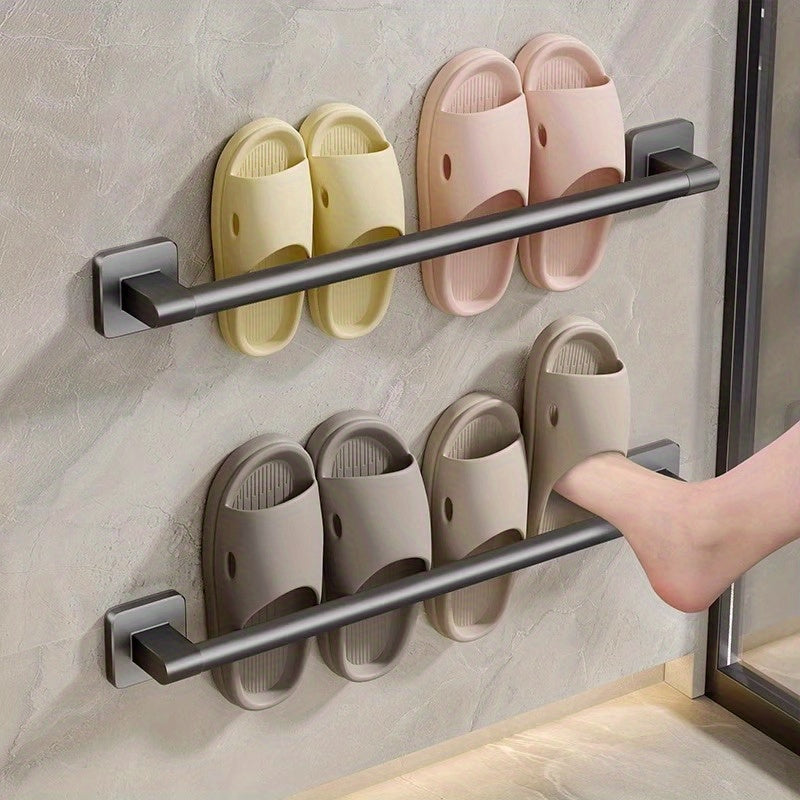 Corner Hanging Slippers Hook Rack Metal Storage Organizer