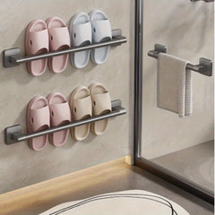 Corner Hanging Slippers Hook Rack Metal Storage Organizer