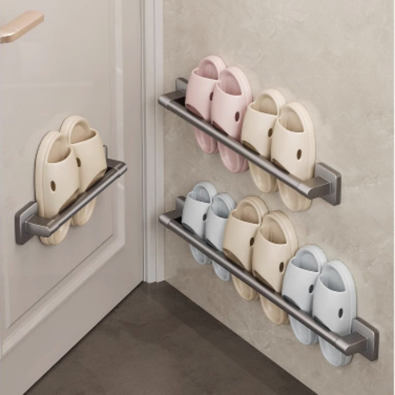 Corner Hanging Slippers Hook Rack Metal Storage Organizer
