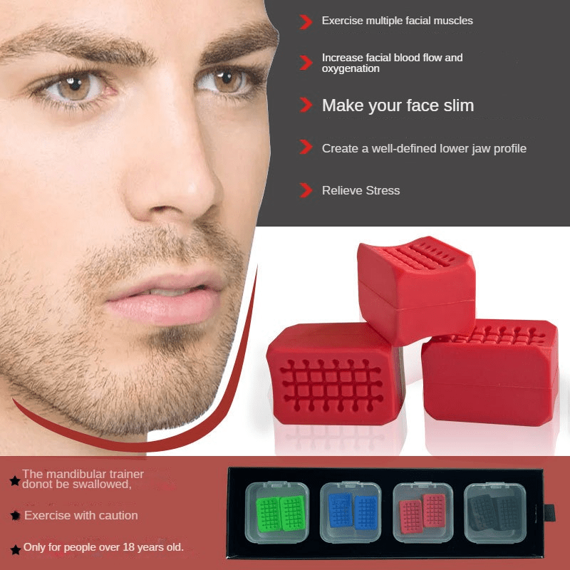 2pcs Silicone Jaw Trainer For Facial Training And Neck Exercise