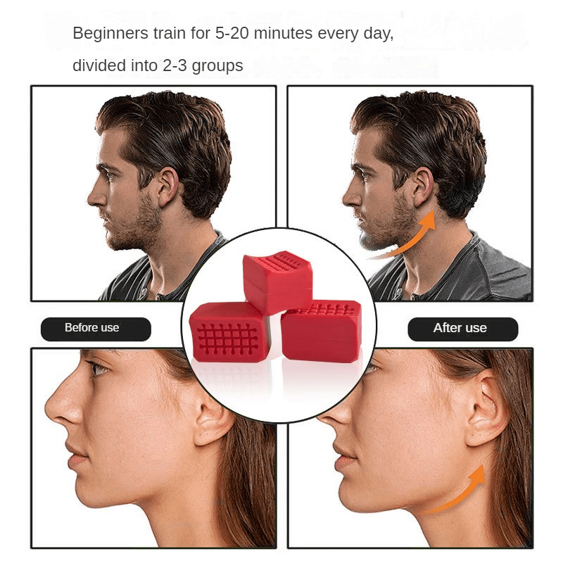 2pcs Silicone Jaw Trainer For Facial Training And Neck Exercise