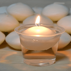 Round Floating Candles for Weddings, Pool Party - Odorless