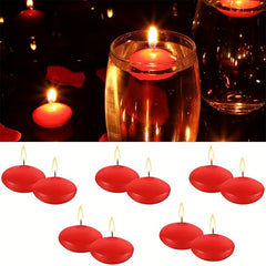 Round Floating Candles for Weddings, Pool Party - Odorless
