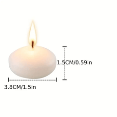 Round Floating Candles for Weddings, Pool Party - Odorless