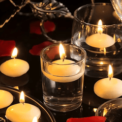Round Floating Candles for Weddings, Pool Party - Odorless