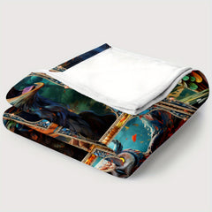 Cozy Little Owls Print Blanket Lightweight Flannel Throw
