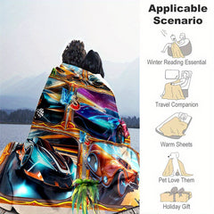 Racing Car Print Blanket Lightweight Flannel Throw for Sofa Bed