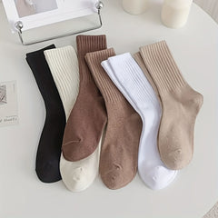 6 Pairs Breathable & Stylish Socks for Sports & Casual Wear