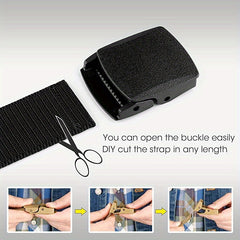 Men's Military Belt Automatic Buckle Nylon Belt For Outdoor Tactical