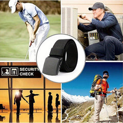 Men's Military Belt Automatic Buckle Nylon Belt For Outdoor Tactical