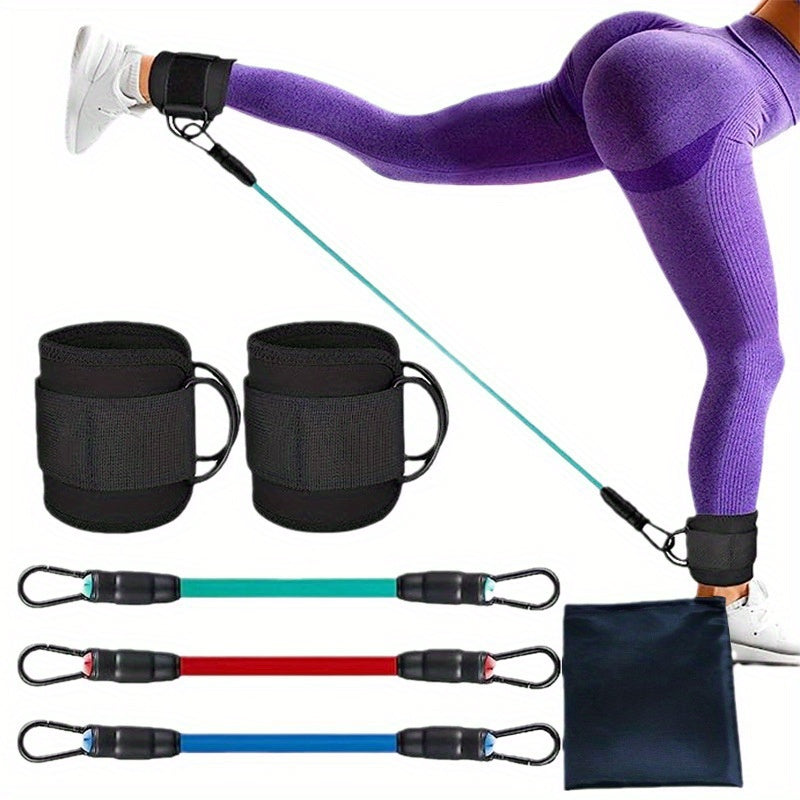 6pcs Ankle Resistance Elastic Training Ropes for Hip Exercise
