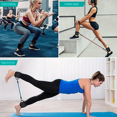 6pcs Ankle Resistance Elastic Training Ropes for Hip Exercise