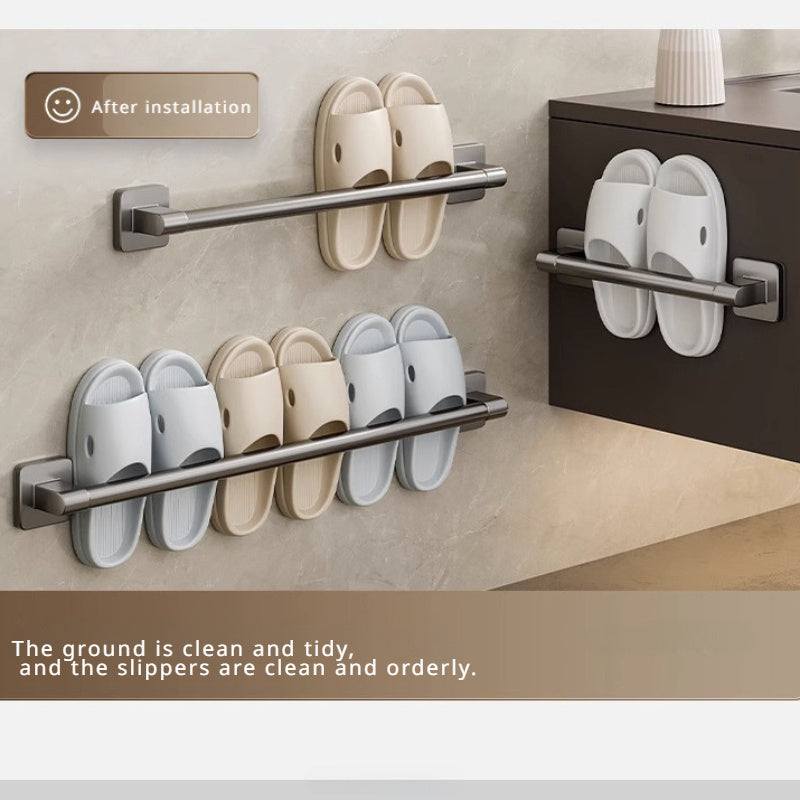 Corner Hanging Slippers Hook Rack Metal Storage Organizer