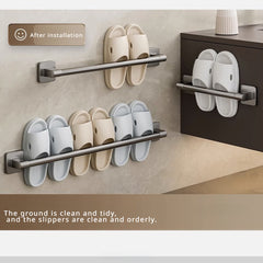 Corner Hanging Slippers Hook Rack Metal Storage Organizer