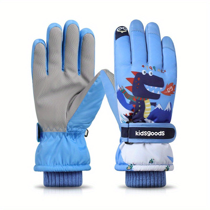 Children's Winter Gloves Warm Plus Velvet Thick Windproof Gloves