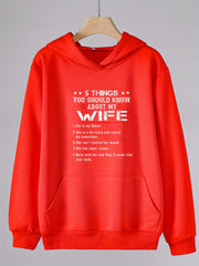 My Wife Print Hoodie For Girls Kids Casual Pullover Hooded Long Sleeve Top