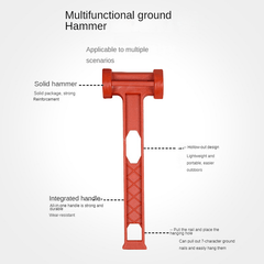 1pc Multifunctional PP Plastic Camping Hammer Tent Pegs Hammer