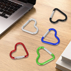 5pcs Heart Shape Carabiner Hooks Aluminum Set