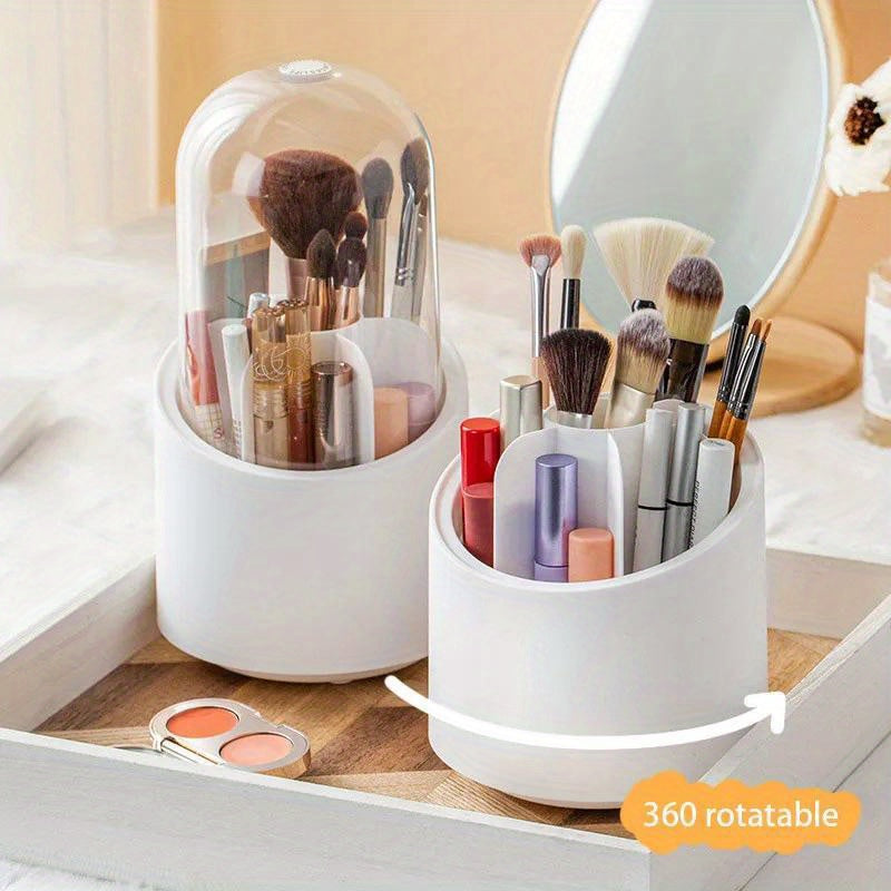 360 Rotatable Makeup Brush Holder Cosmetic Storage Rack