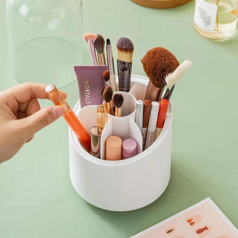 360 Rotatable Makeup Brush Holder Cosmetic Storage Rack