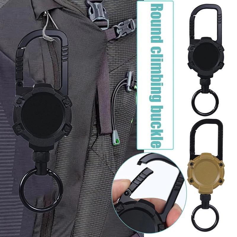 Heavy Duty Retractable ID Card Holder Key Chain For Outdoors