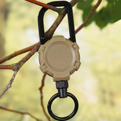 Heavy Duty Retractable ID Card Holder Key Chain For Outdoors