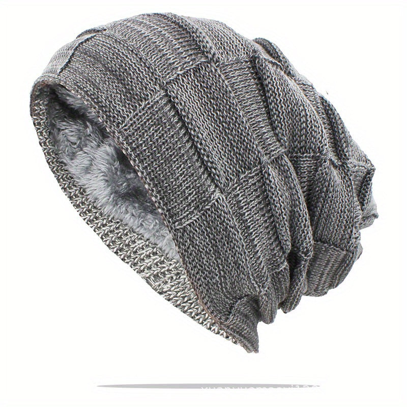 Women's Fleece Lined Warm Knitted Beanie Hat