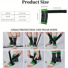 2pcs Ankle Brace Compression Sleeve Sports Bandage Socks Men Women