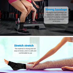 2pcs Ankle Brace Compression Sleeve Sports Bandage Socks Men Women