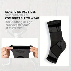 2pcs Ankle Brace Compression Sleeve Sports Bandage Socks Men Women