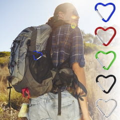 5pcs Heart Shape Carabiner Hooks Aluminum Set