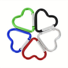 5pcs Heart Shape Carabiner Hooks Aluminum Set