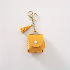 Mini PU Leather Keychain Bag Hanging Ornament