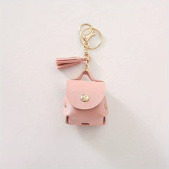 Mini PU Leather Keychain Bag Hanging Ornament