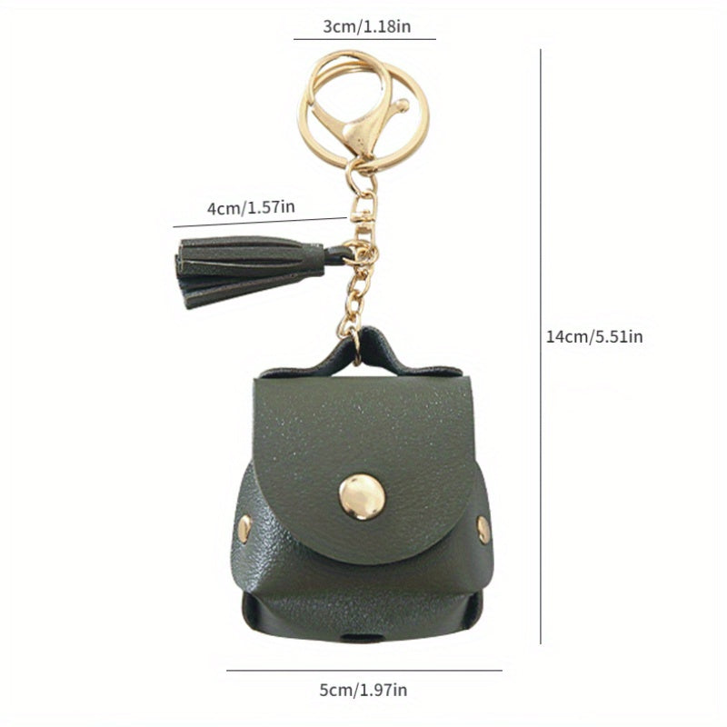 Mini PU Leather Keychain Bag Hanging Ornament