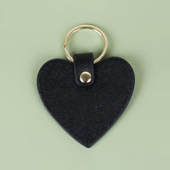 Heart Shaped PU Leather Keychain Metal Car Key Ring Pendant Gift