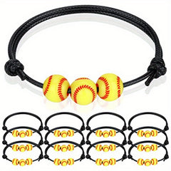 Softball Bracelet Wrist Rope Adjustable Sports Charm Bracelet